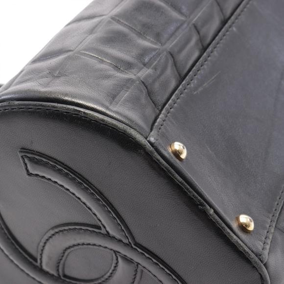 CHANEL chocolate bar Handbag lambskin sheep leather black - Picture 9 of 10